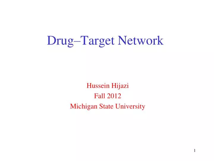 drug target n etwork