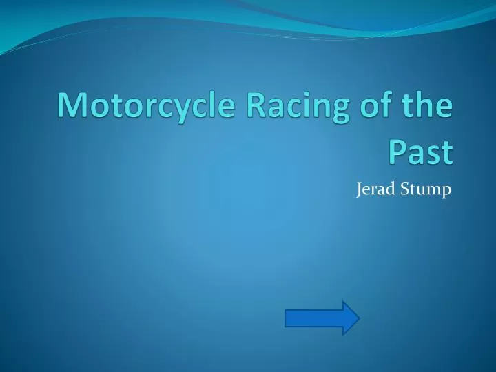 motorcycle racing of the past