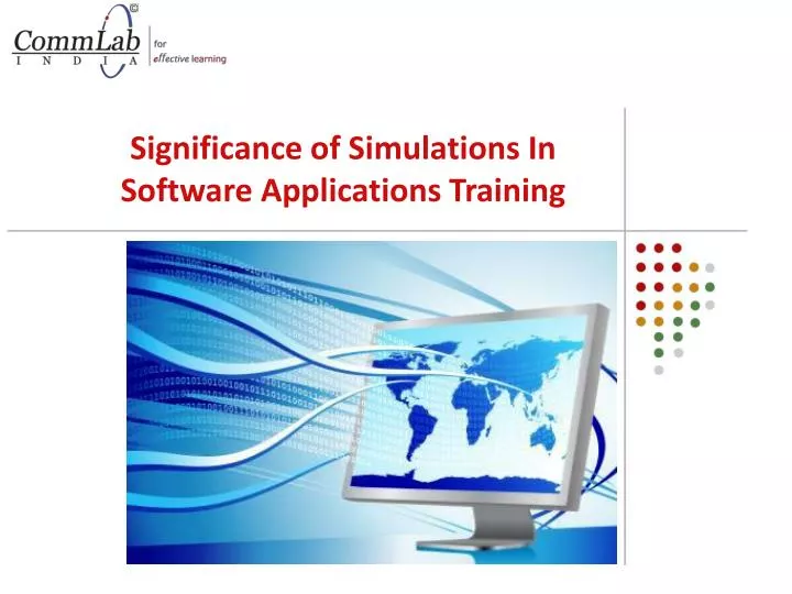 significance of simulations in software applications training
