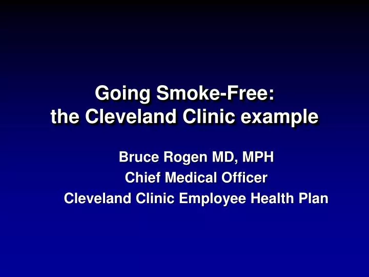 going smoke free the cleveland clinic example
