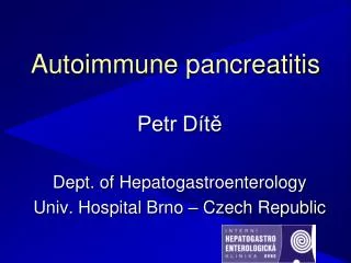 Autoimmune pancreatitis