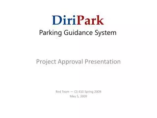 Diri Park Parking Guidance System