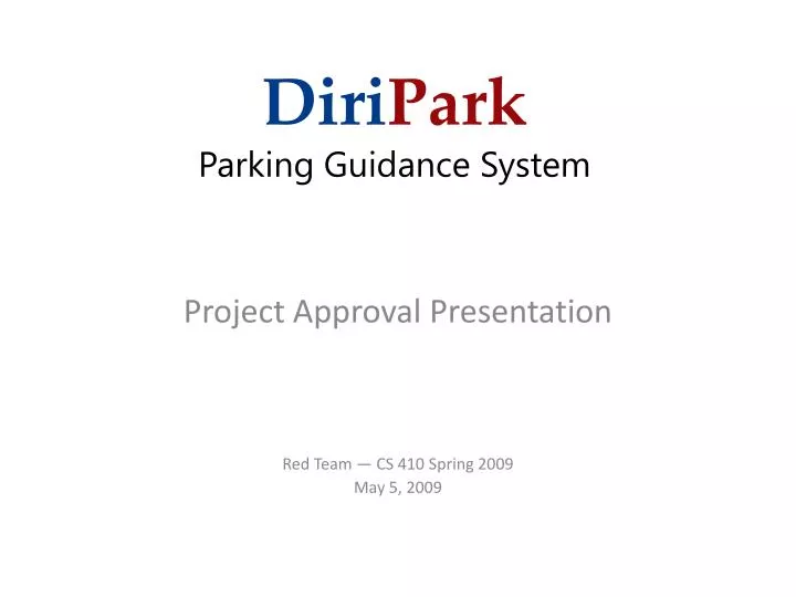 diri park parking guidance system