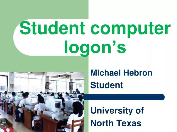 student computer logon s