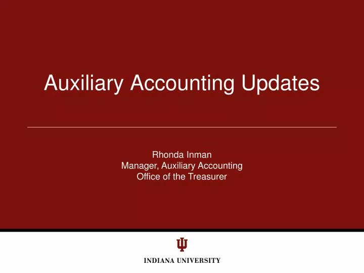 auxiliary accounting updates