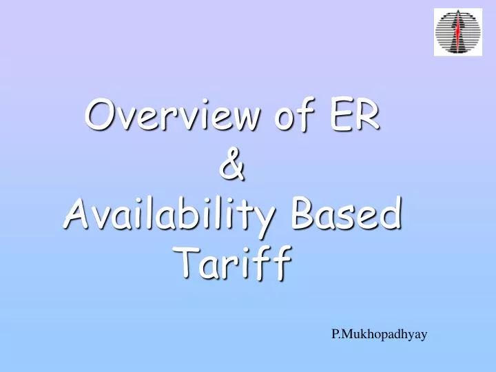 overview of er availability based tariff