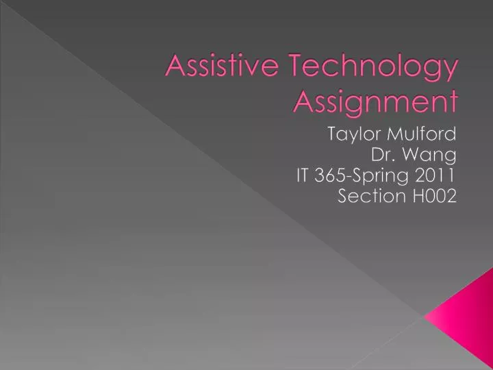 assistive technology assignment