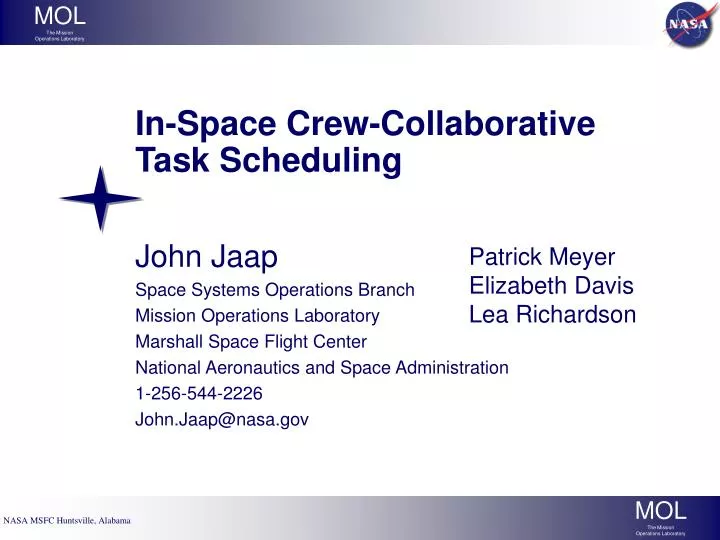 in space crew collaborative task scheduling
