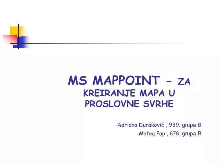 ms mappoint za kreiranje mapa u proslovne svrhe