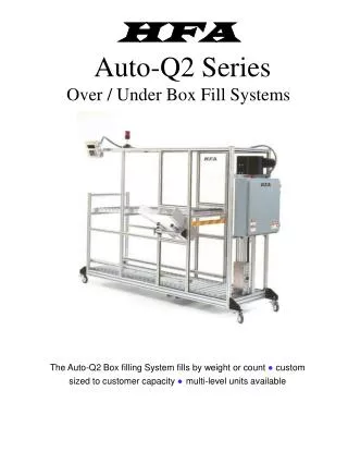 HFA Auto-Q2 Series Over / Under Box Fill Systems