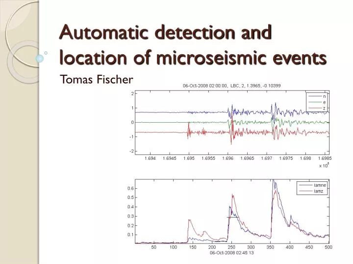 automatic detection and location of microseismic events