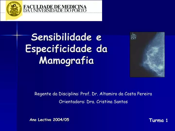 sensibilidade e especificidade da mamografia