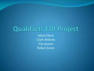 Qualifacts EDI Project