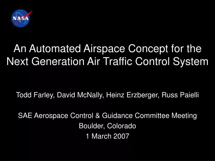 an automated airspace concept for the next generation air traffic control system