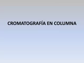 cromatograf a en columna