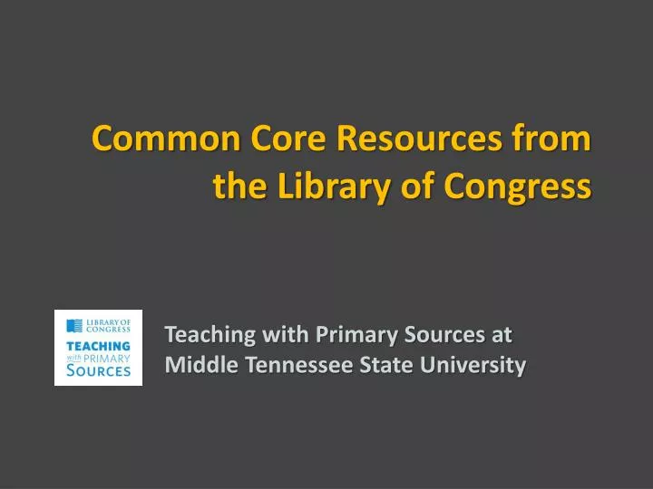 common core resources from the library of congress