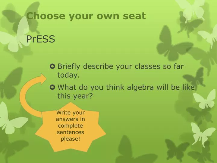 choose your own seat press