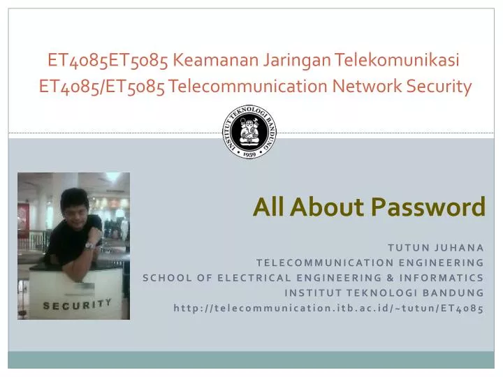et4085et5085 keamanan jaringan telekomunikasi et4085 et5085 telecommunication network security