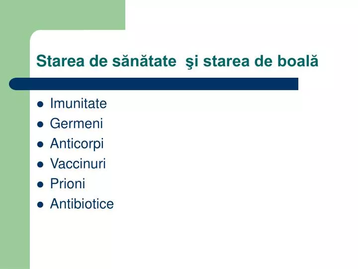 starea de s n tate i starea de boal