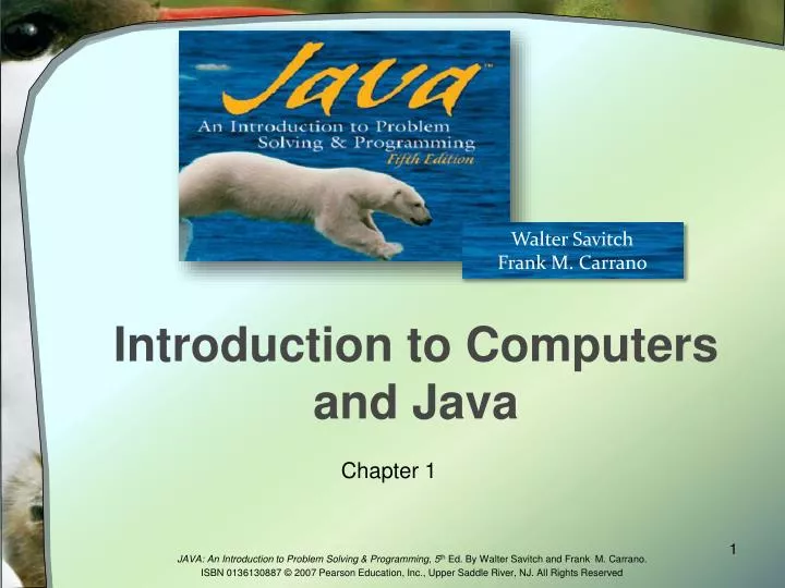 introduction to computers and java