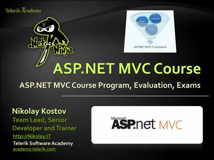 PPT ASP NET MVC Course PowerPoint Presentation free download ID