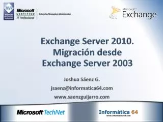 exchange server 2010 migraci n desde exchange server 2003