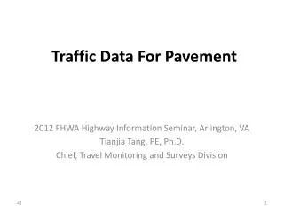 Traffic Data For Pavement