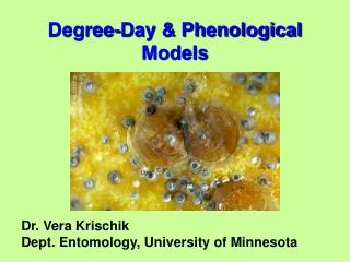 Degree-Day &amp; Phenological Models