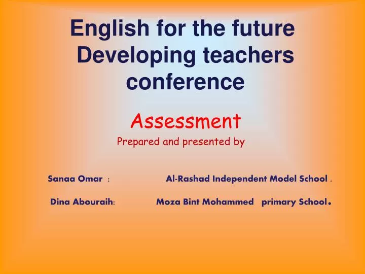 english for the future developing teachers conference