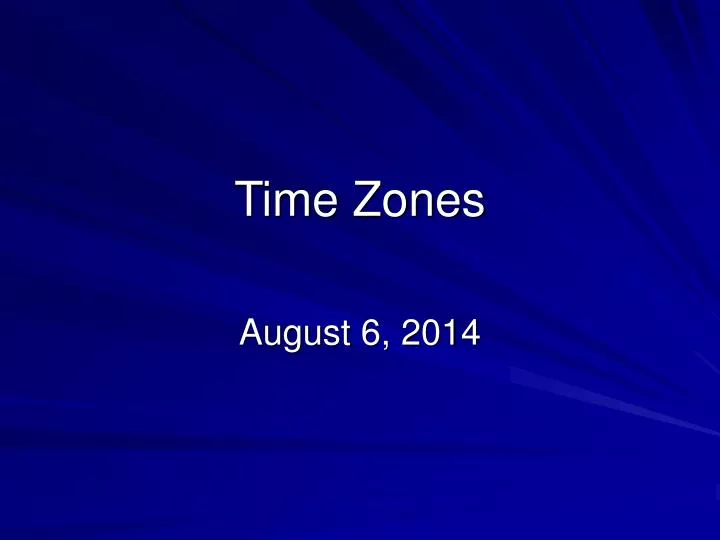 time zones