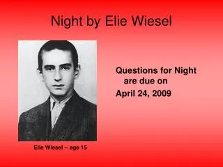 Night by Elie Wiesel