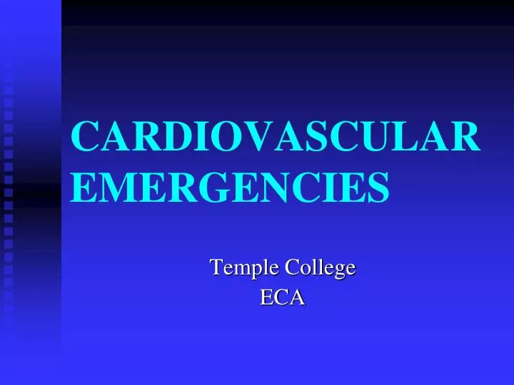 cardiovascular emergencies