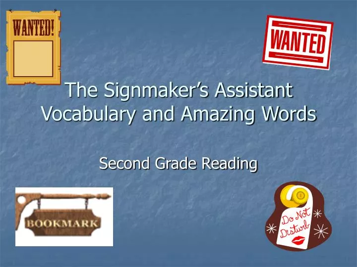 the signmaker s assistant vocabulary and amazing words