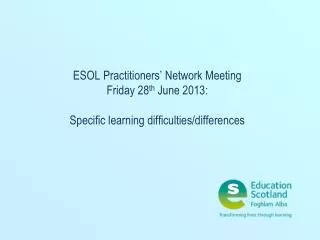 Specific Learning Difficulties/Differences (SpLD )