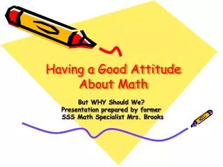 Having a Good Attitude About Math