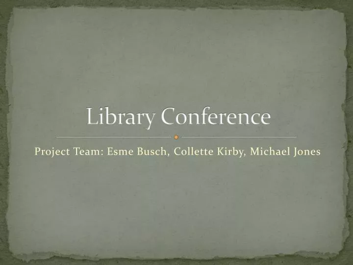 library conference