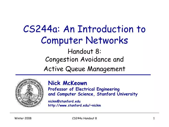 cs244a an introduction to computer networks