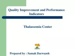 Quality Improvement and Performance Indicators