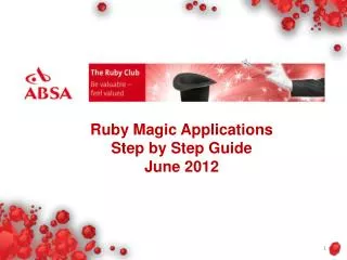 Ruby Magic Applications Step by Step Guide June 2012