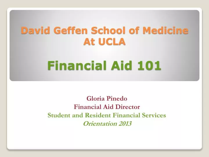 david geffen school of medicine at ucla financial aid 101