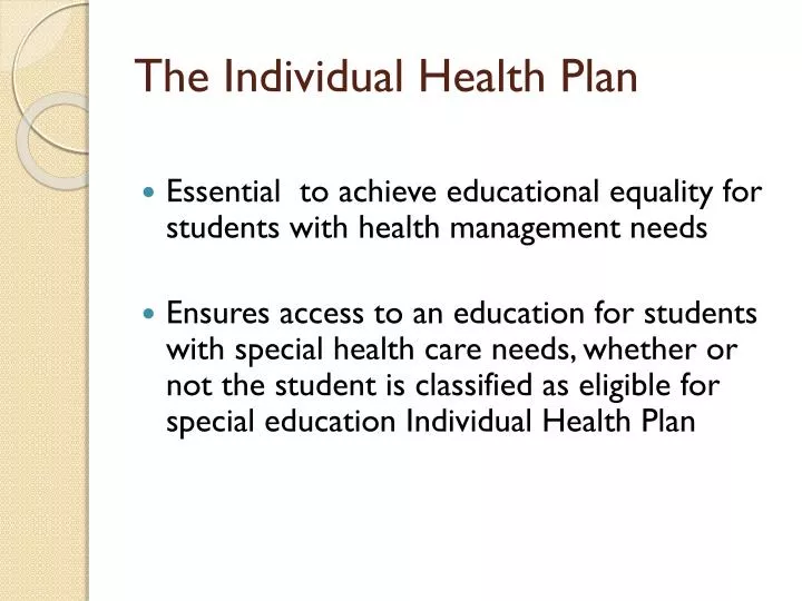 the individual health plan