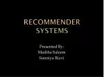 Recommender Systems - slide 1