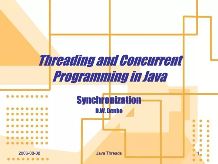 threading and concurrent programming in java