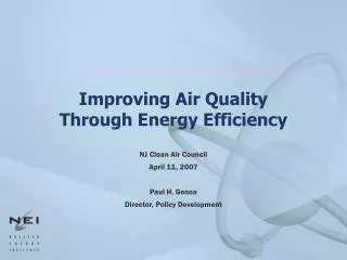 improving air quality through energy efficiency