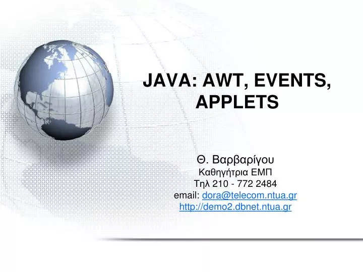 java awt events applets