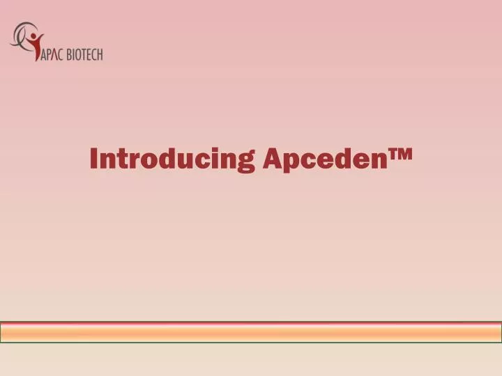 introducing apceden