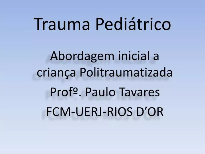 trauma pedi trico