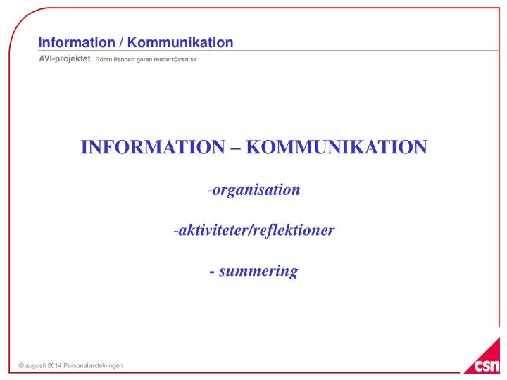 information kommunikation
