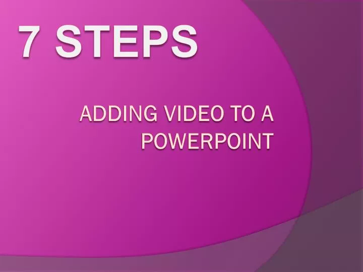 a dding video to a powerpoint