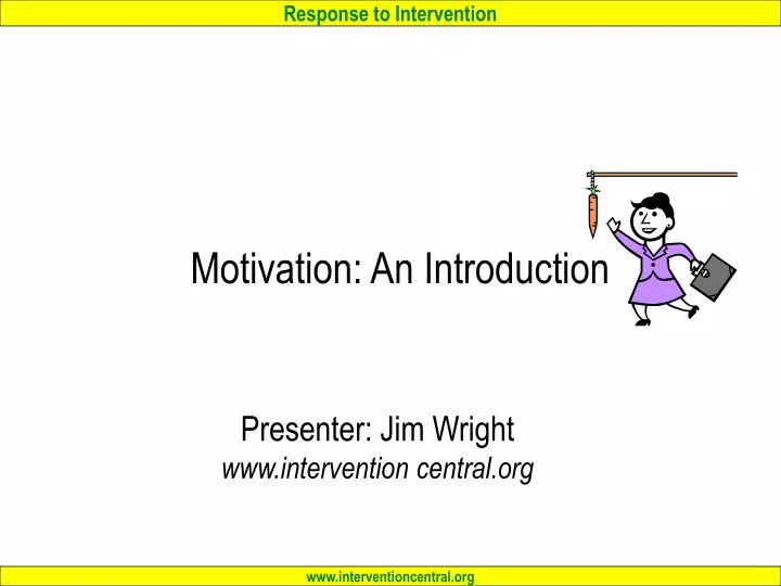 motivation an introduction